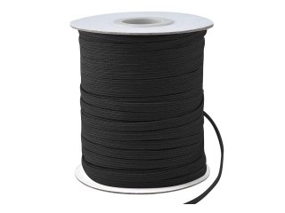 Guma płaska pleciona 11 mm czarna
