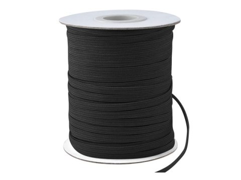 Guma płaska pleciona 11 mm czarna