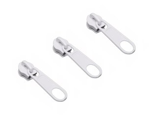 Suwak nonlock #3 metalowy biały - 100 szt