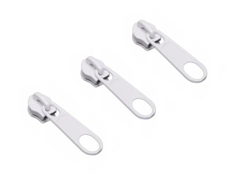 Suwak nonlock #3 metalowy biały - 100 szt