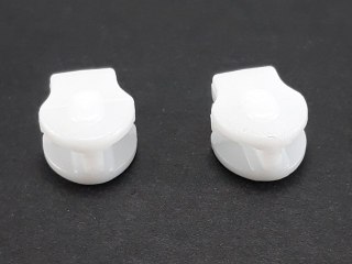 Suwak nonlock #3 plastikowy biały - 100 szt