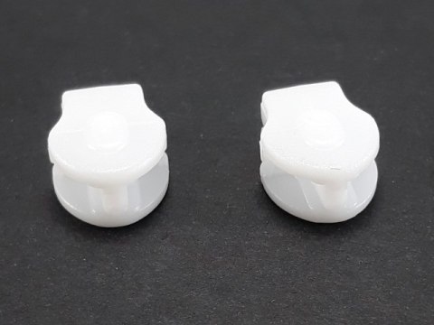 Suwak nonlock #3 plastikowy biały - 100 szt