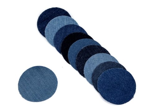 Łatki jeans koło 10 szt