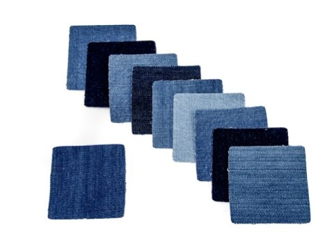 Łatki jeans kwadrat 10 szt