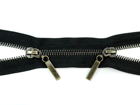 Zamek metalowy dwusuwakowy 85cm
